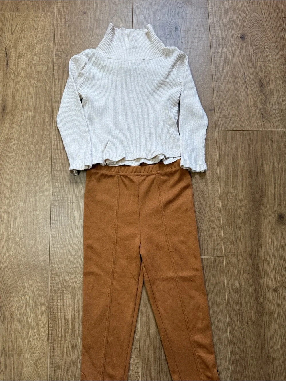 Plaid Cape with Faux Fur Collar, Rust Leggings Set, Tuttle neck shirt, & headban